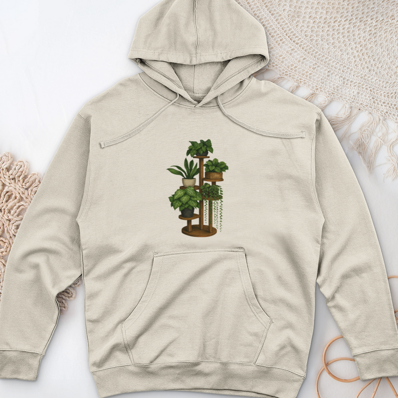 Rustic Plant Stand Midweight Hooded Sweatshirt