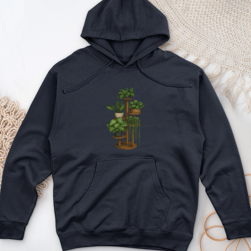 Rustic Plant Stand Midweight Hooded Sweatshirt