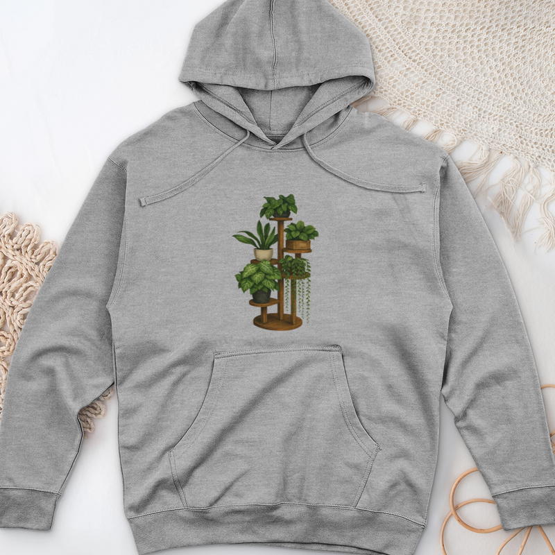 Rustic Plant Stand Midweight Hooded Sweatshirt