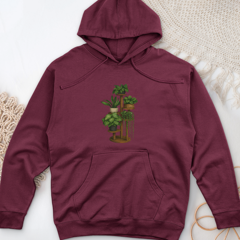 Rustic Plant Stand Midweight Hooded Sweatshirt