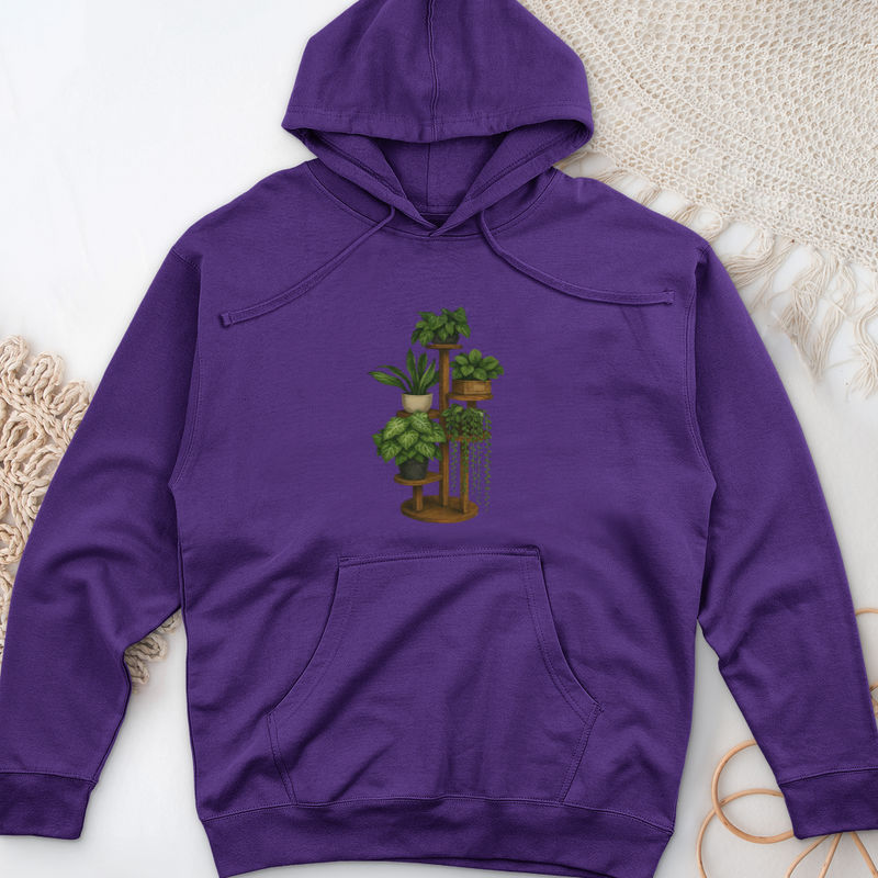 Rustic Plant Stand Midweight Hooded Sweatshirt