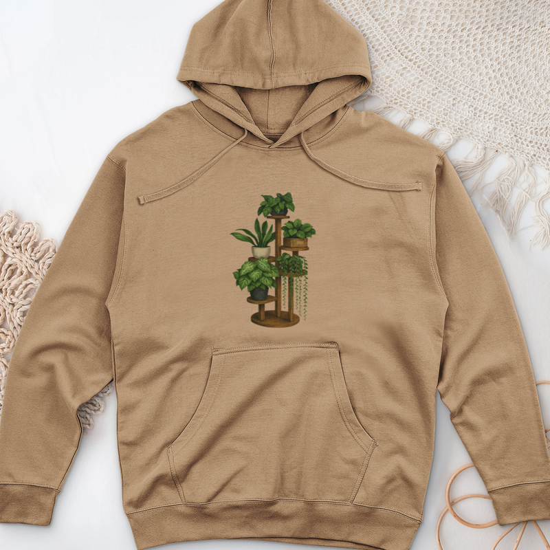 Rustic Plant Stand Midweight Hooded Sweatshirt