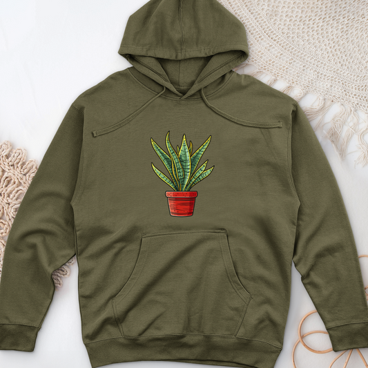 Snake Plant 2 Midweight Hooded Sweatshirt