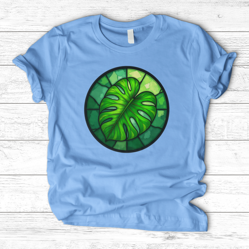 Stained Glass Monstera Leaf T-Shirt