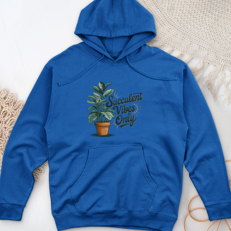Succulent Vibes Only Midweight Hooded Sweatshirt