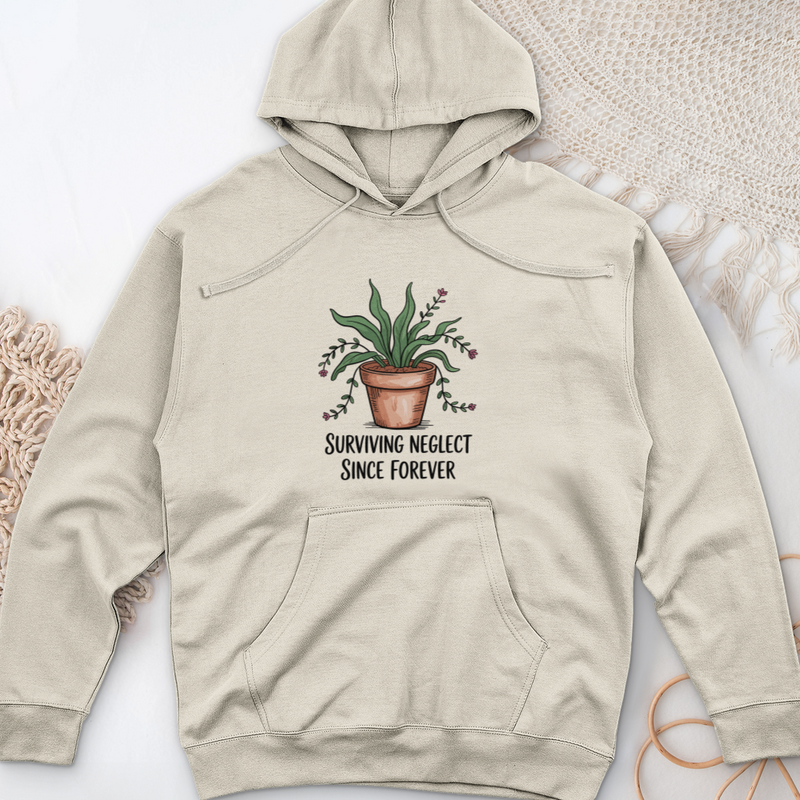 Surviving Neglect Since Forever Midweight Hooded Sweatshirt