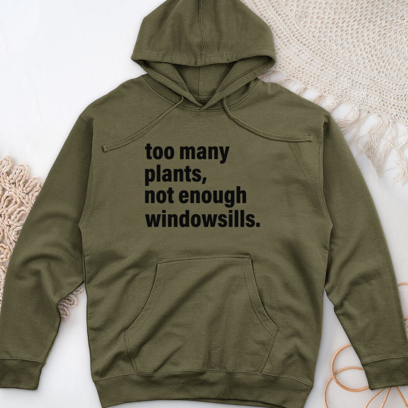 Too Many Plants Midweight Hooded Sweatshirt
