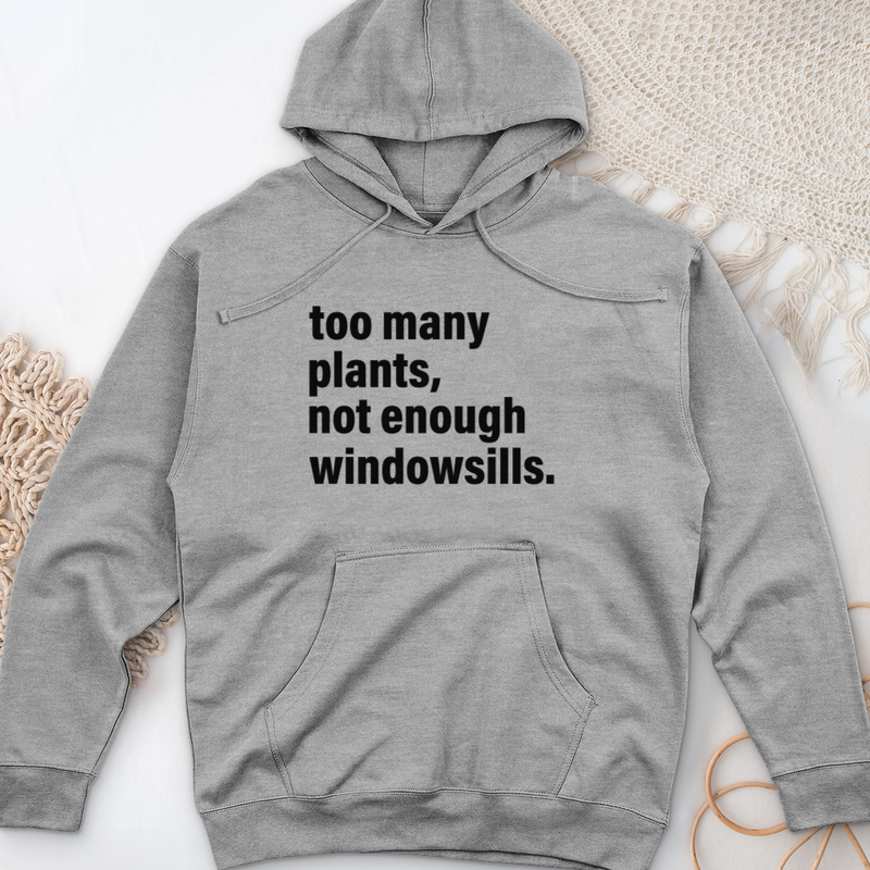 Too Many Plants Midweight Hooded Sweatshirt