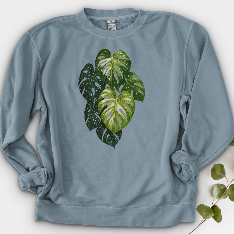 Variegated Monstera Leaf Crewneck