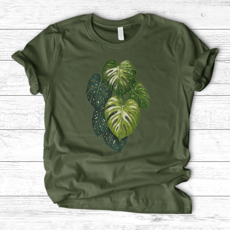 Variegated Monstera Leaf T-Shirt