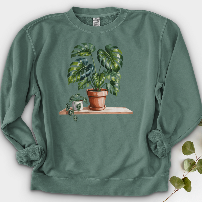 Watercolor Indoor Houseplants Crewneck
