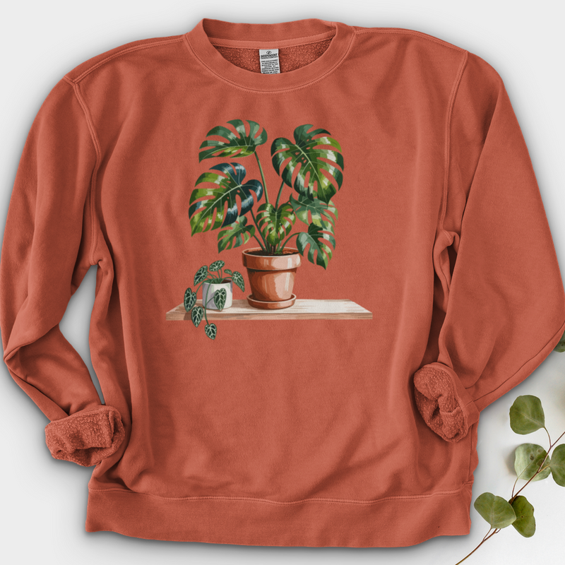 Watercolor Indoor Houseplants Crewneck