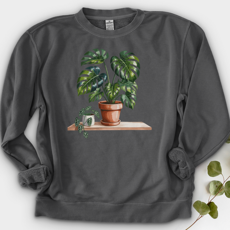 Watercolor Indoor Houseplants Crewneck