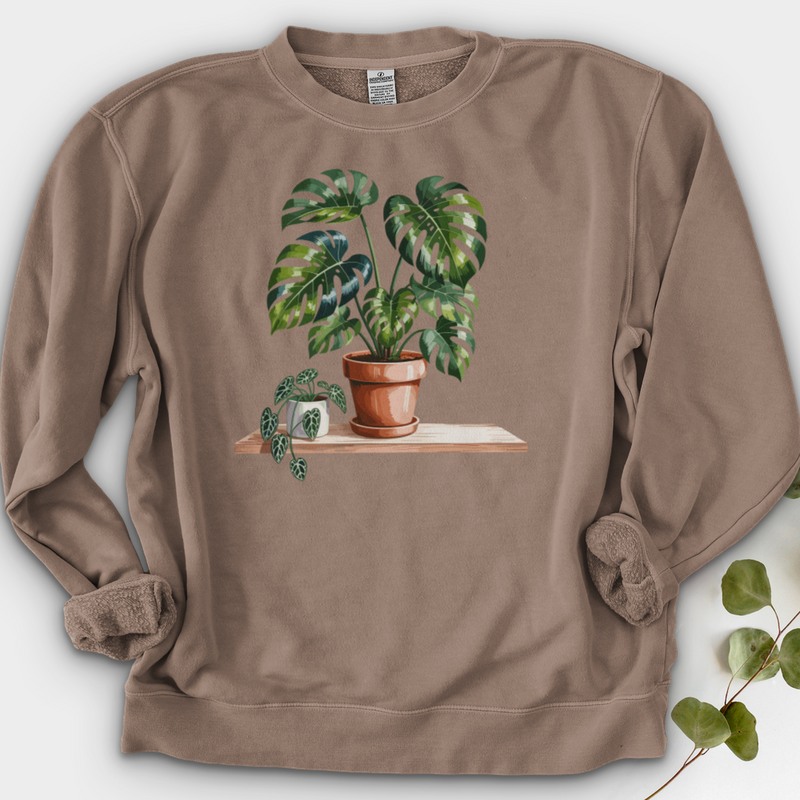 Watercolor Indoor Houseplants Crewneck
