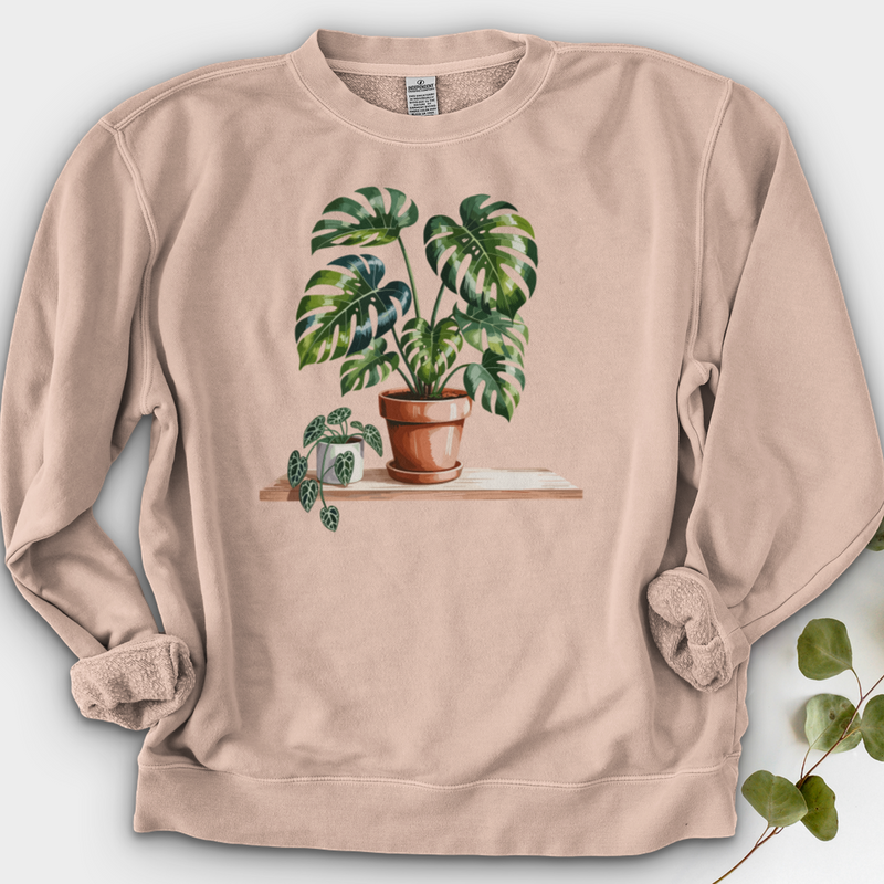 Watercolor Indoor Houseplants Crewneck