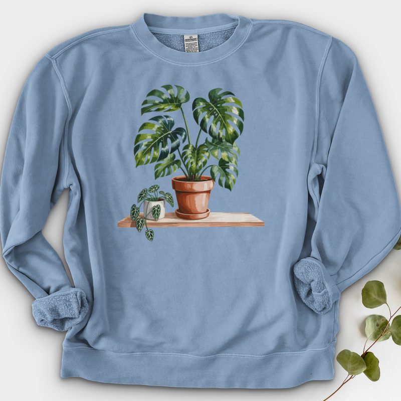 Watercolor Indoor Houseplants Crewneck