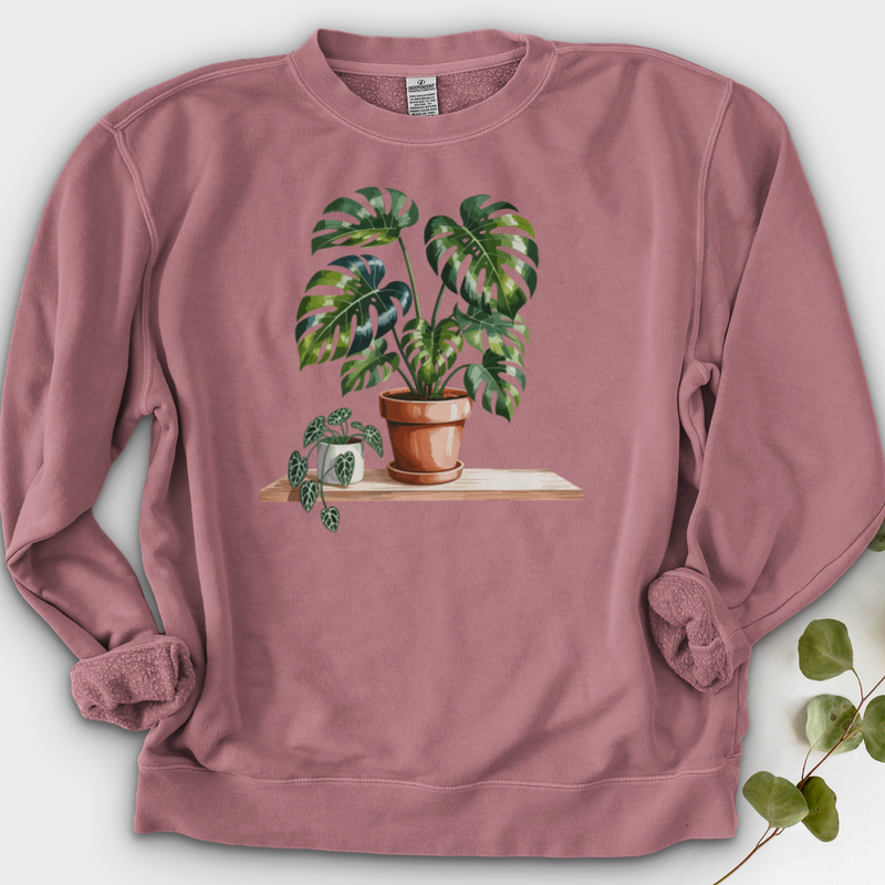 Watercolor Indoor Houseplants Crewneck