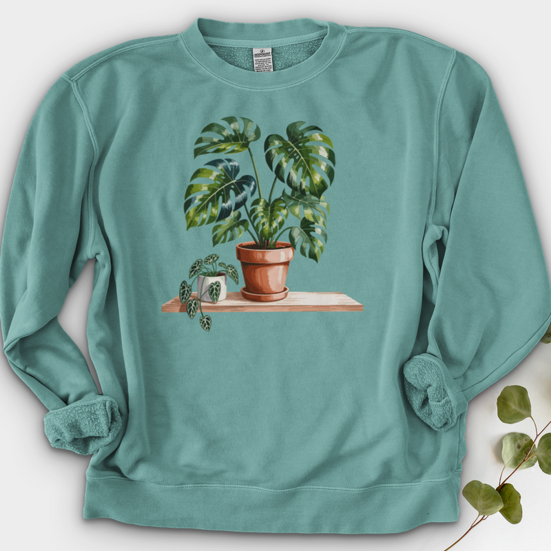 Watercolor Indoor Houseplants Crewneck