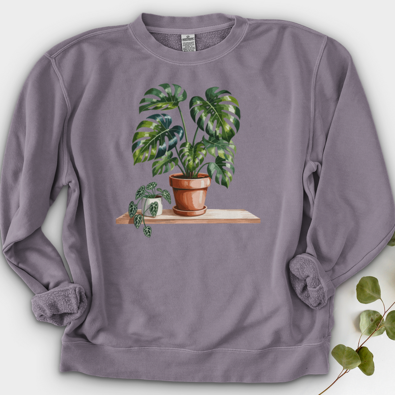 Watercolor Indoor Houseplants Crewneck
