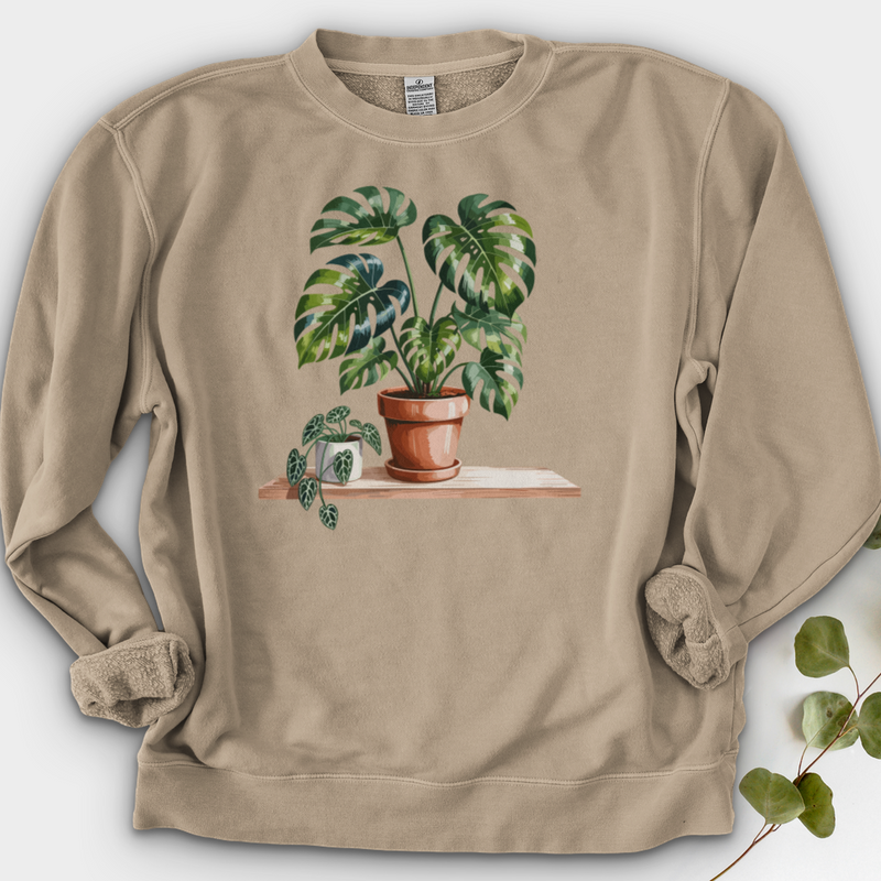 Watercolor Indoor Houseplants Crewneck