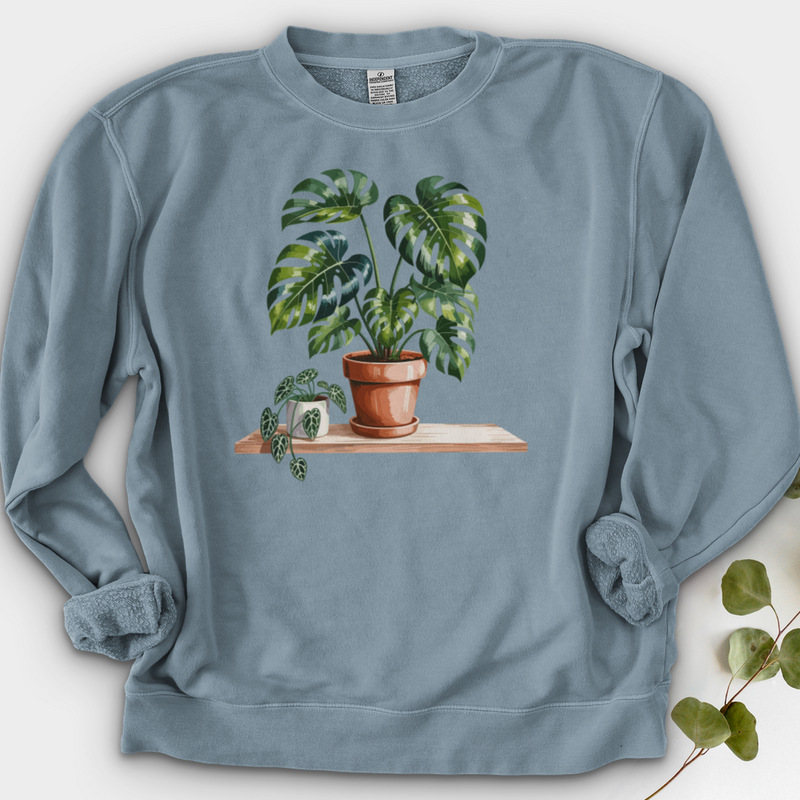 Watercolor Indoor Houseplants Crewneck
