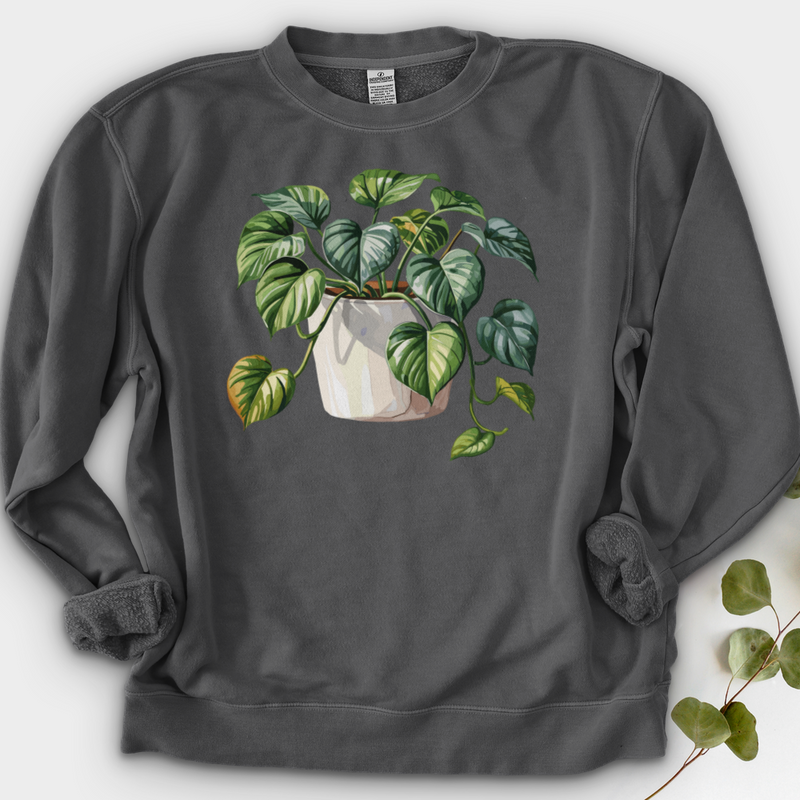 Watercolor Pothos Plant Crewneck