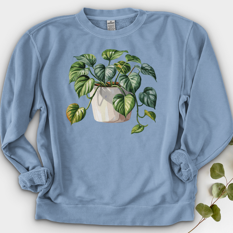 Watercolor Pothos Plant Crewneck