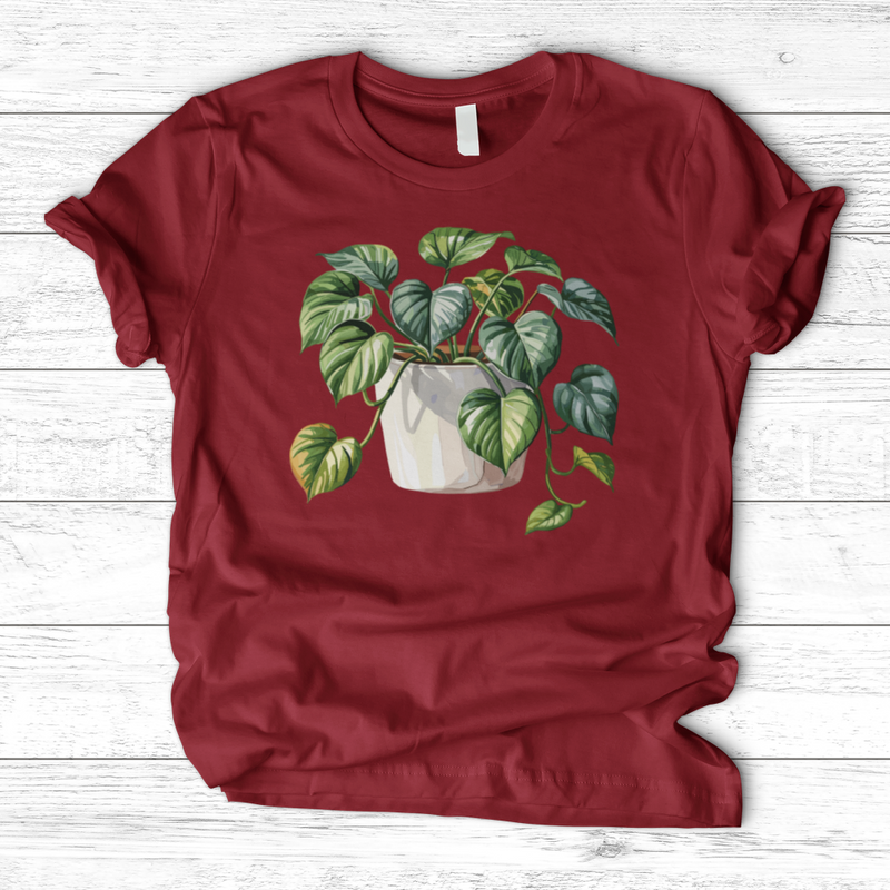 Watercolor Pothos Plant T-Shirt