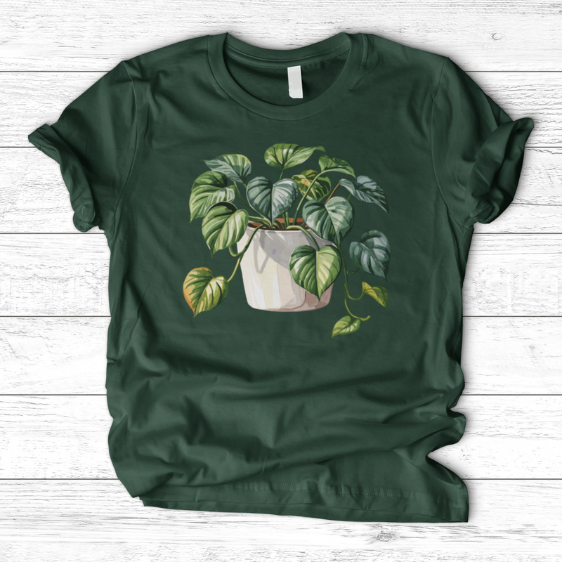 Watercolor Pothos Plant T-Shirt