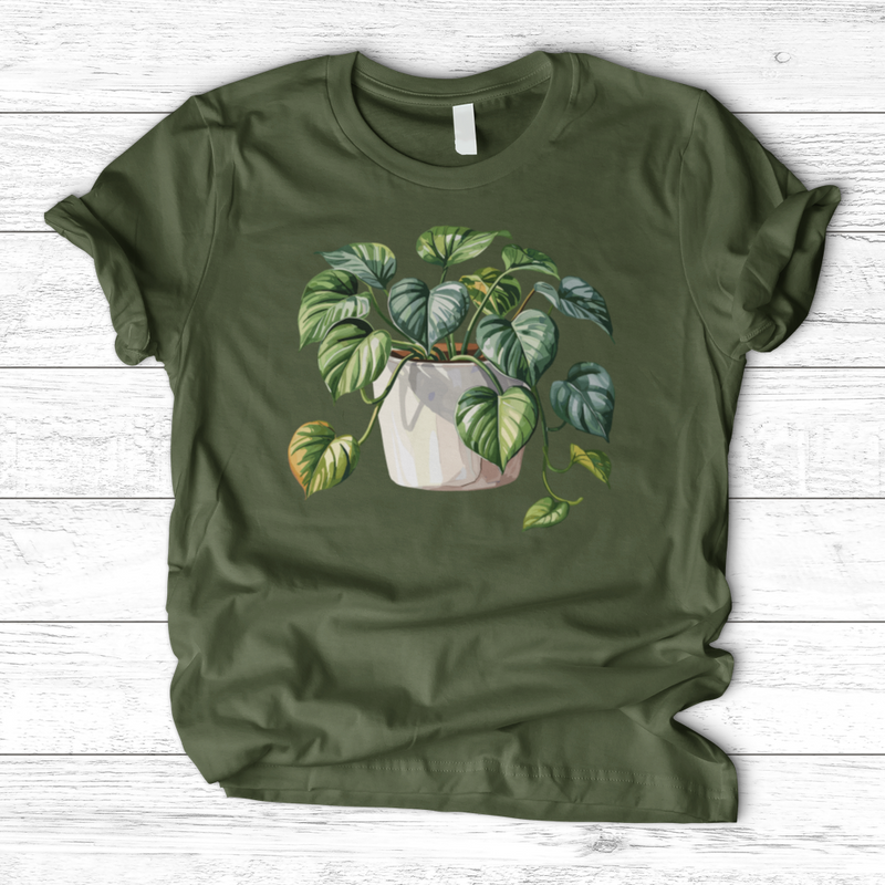Watercolor Pothos Plant T-Shirt