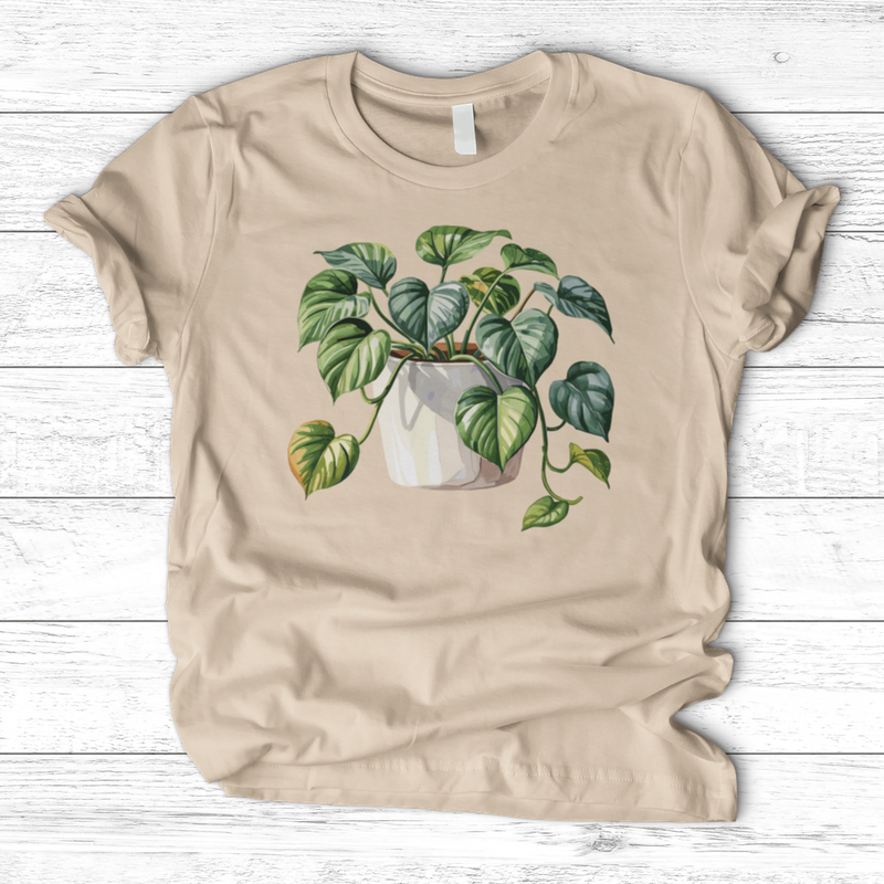Watercolor Pothos Plant T-Shirt