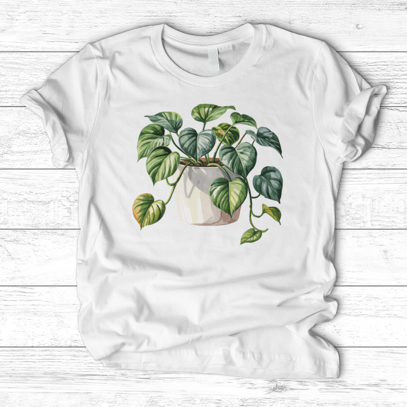 Watercolor Pothos Plant T-Shirt