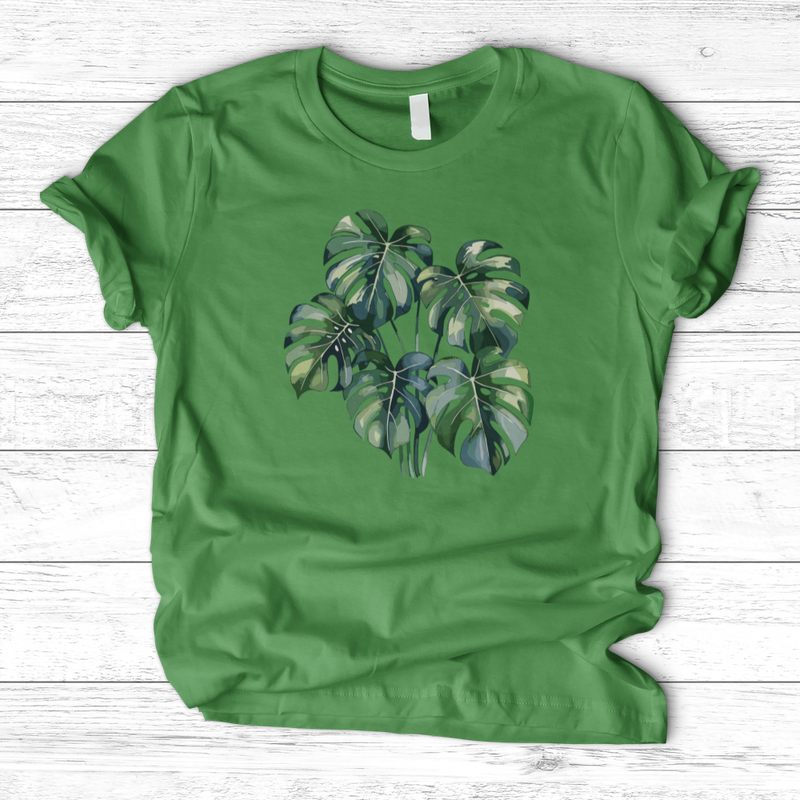 Watercolor Tropical Monstera Plant T-Shirt